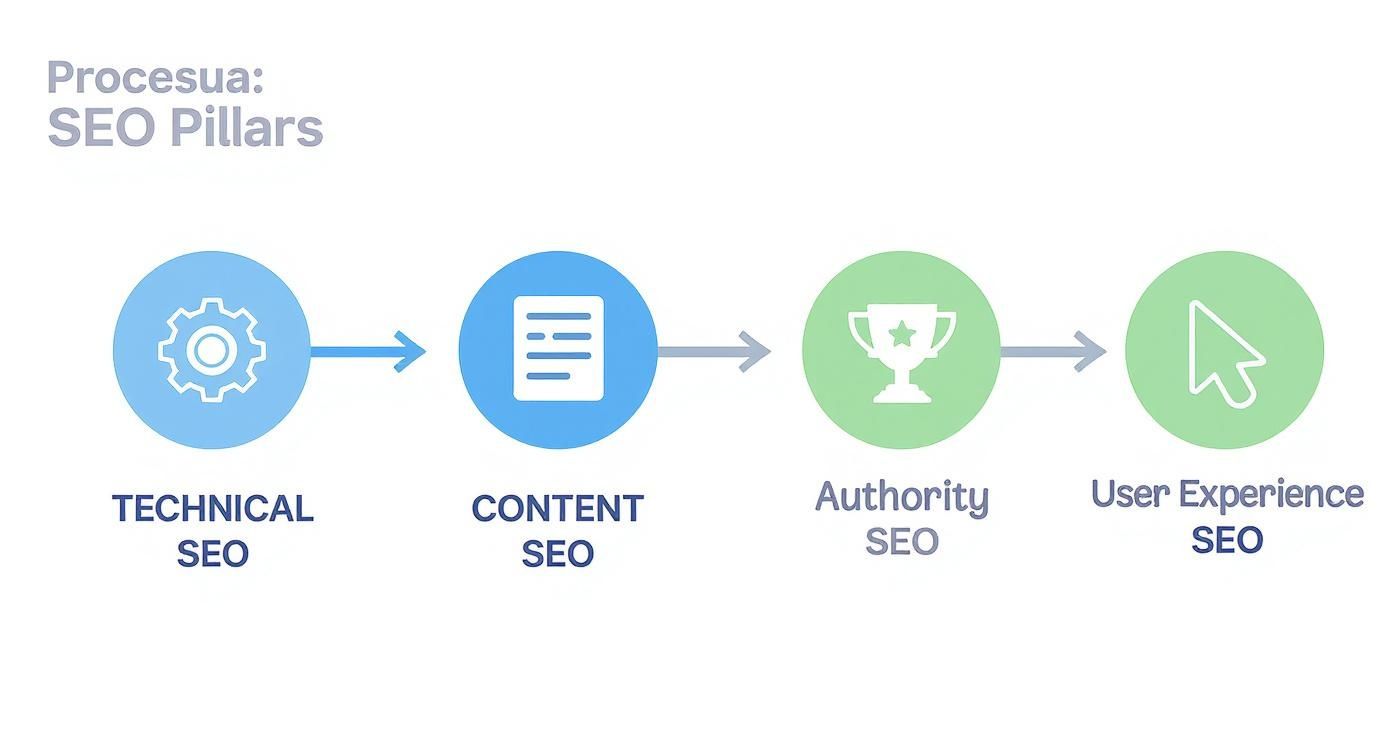 Infographic about how to improve organic search traffic