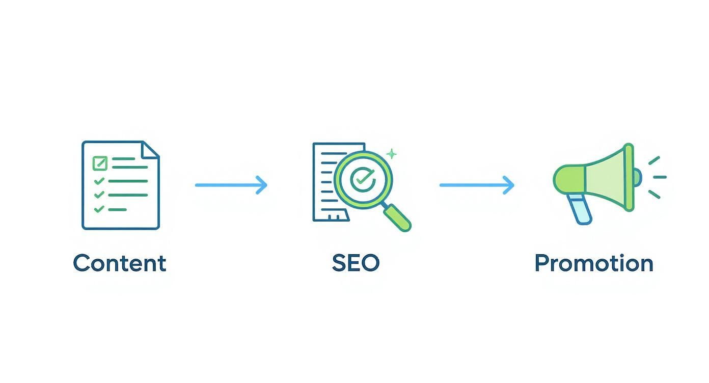 Infographic about how to increase blog traffic