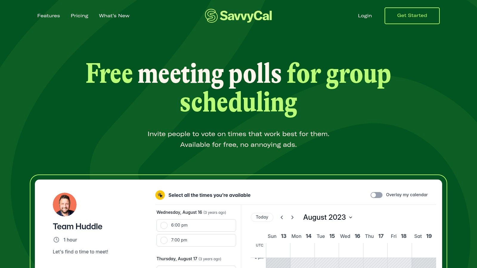 SavvyCal – Meeting Polls