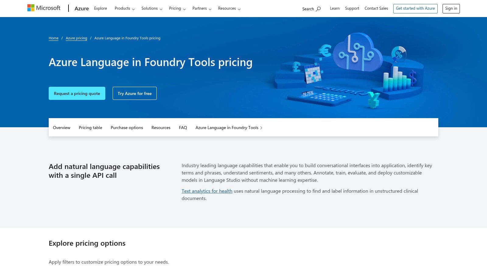 Microsoft Azure AI Language (Text Analytics)