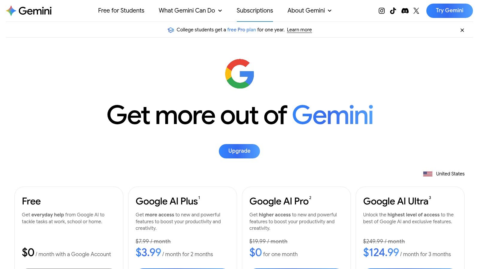 Google — Gemini (AI Pro / Ultra)