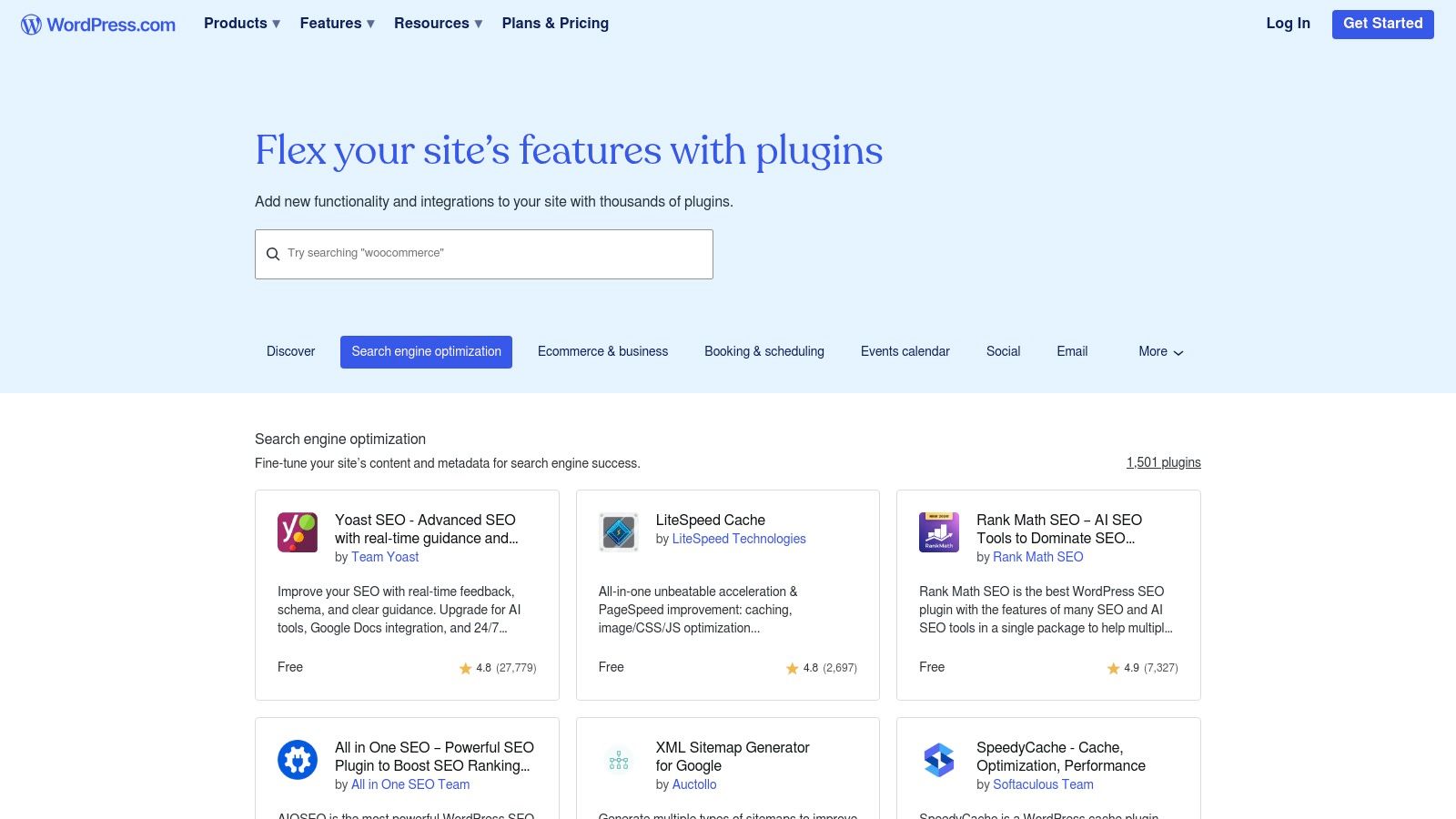 WordPress.com Plugins Marketplace – SEO
