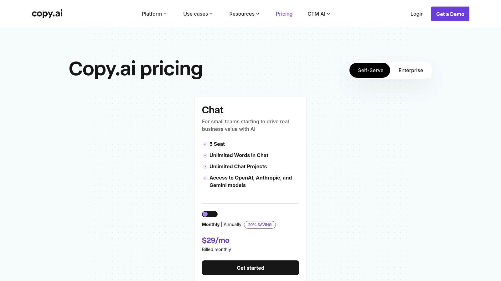 Copy.ai AI Pricing