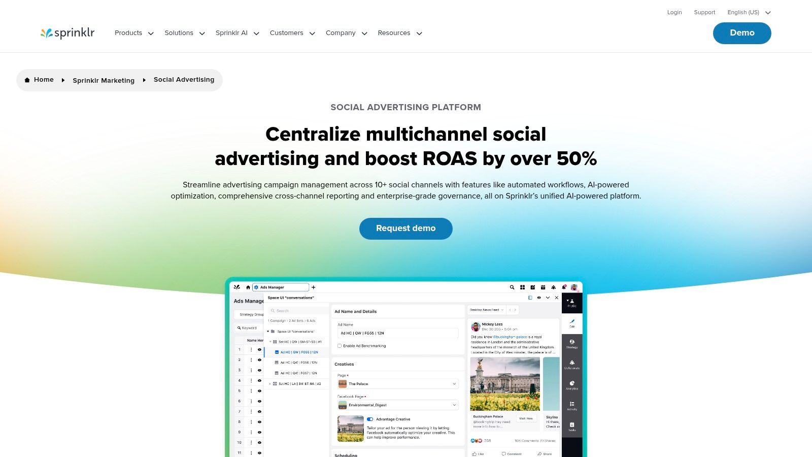 Sprinklr – Social Advertising