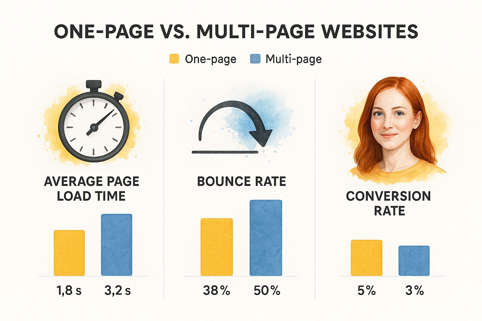Infographic about build a one page website