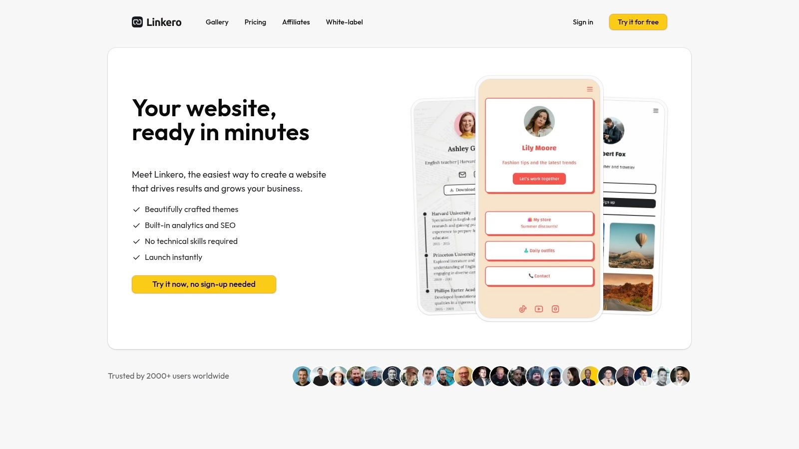 Linke.ro - Create a simple website in 5 minutes