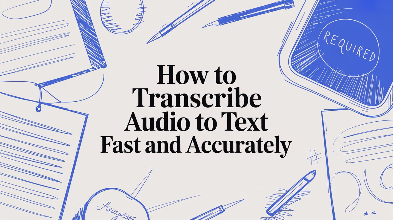 How to Transcribe Audio to Text Fast and Accurately
