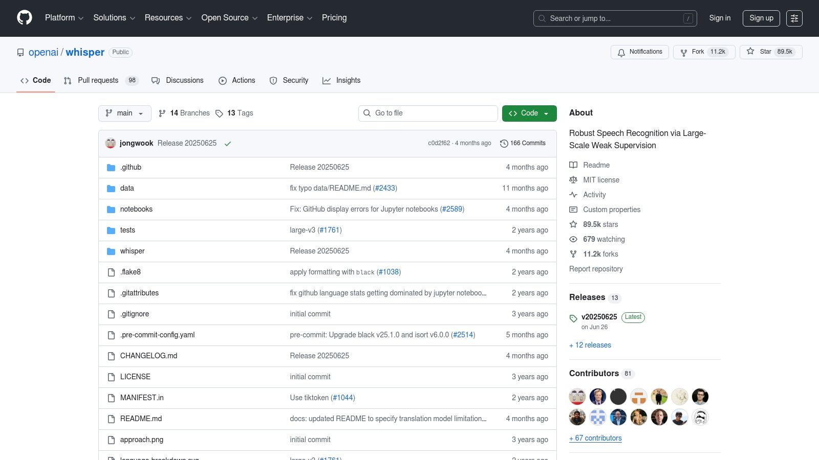 OpenAI Whisper (Open-source and API)