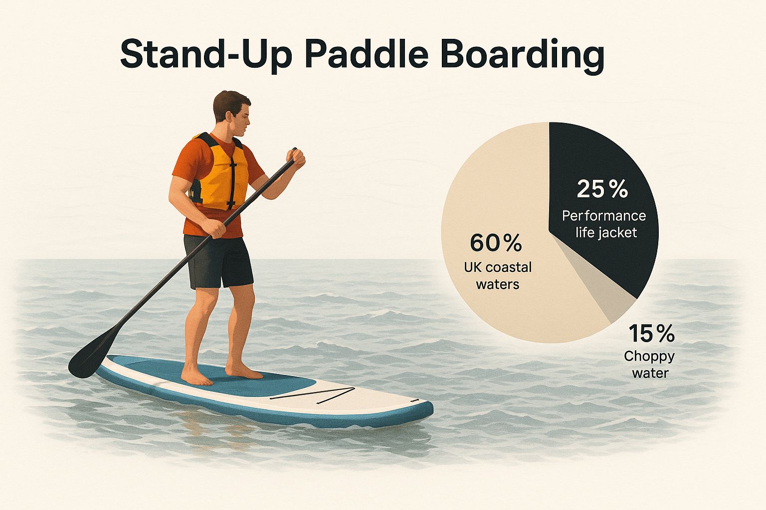 Infographic about paddle board life jackets