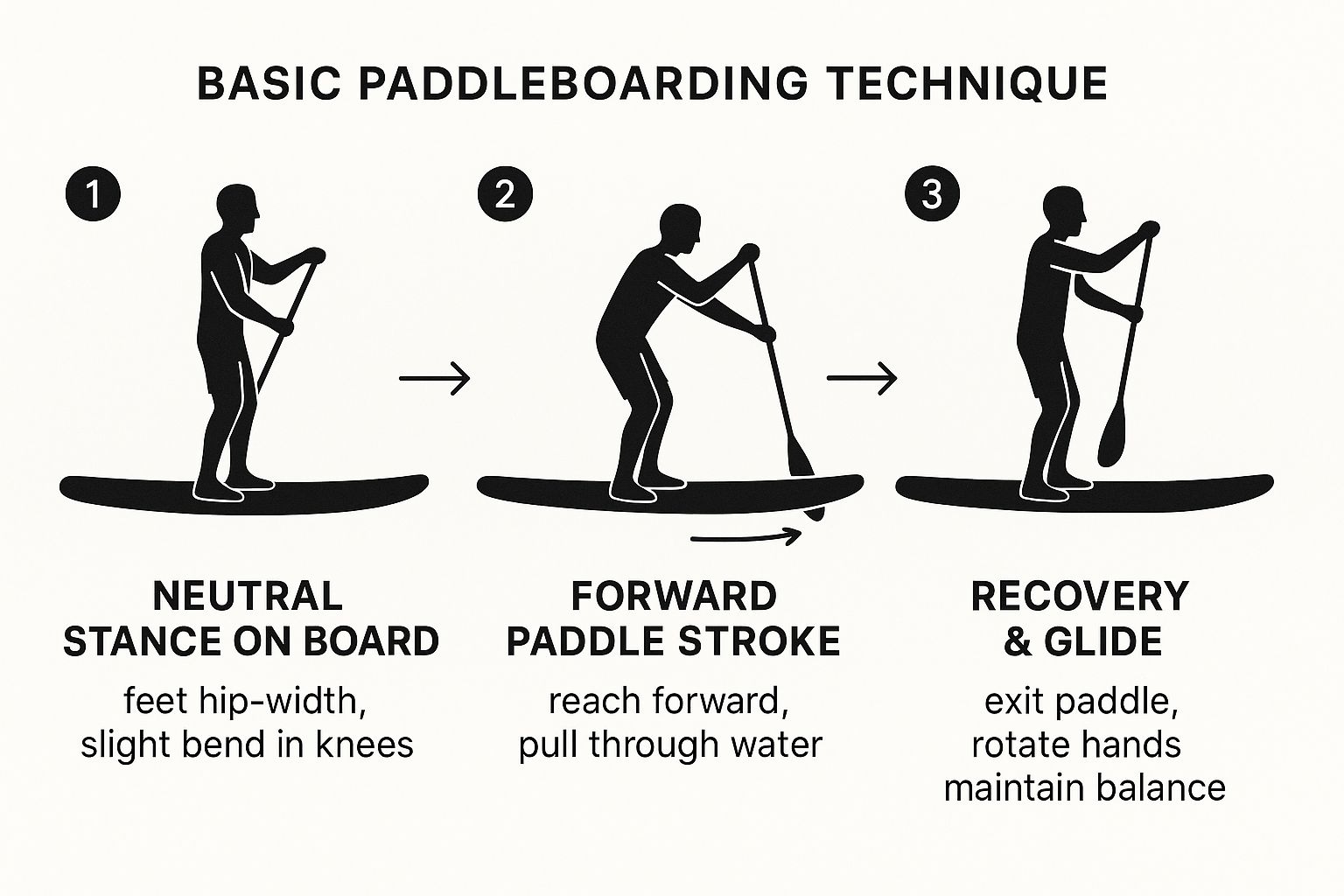 Infographic about paddle boards how to