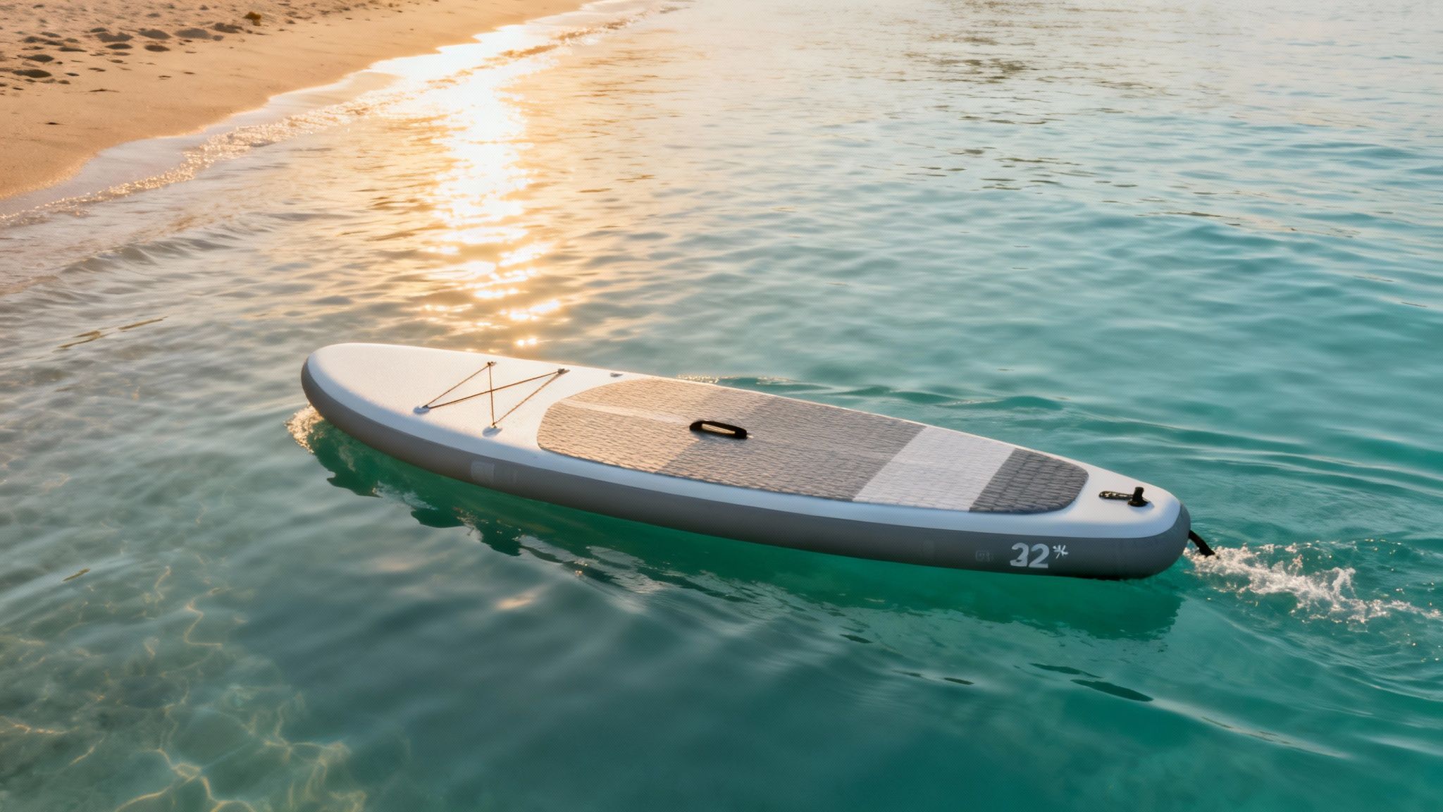 A person enjoying paddle boarding on a calm lake