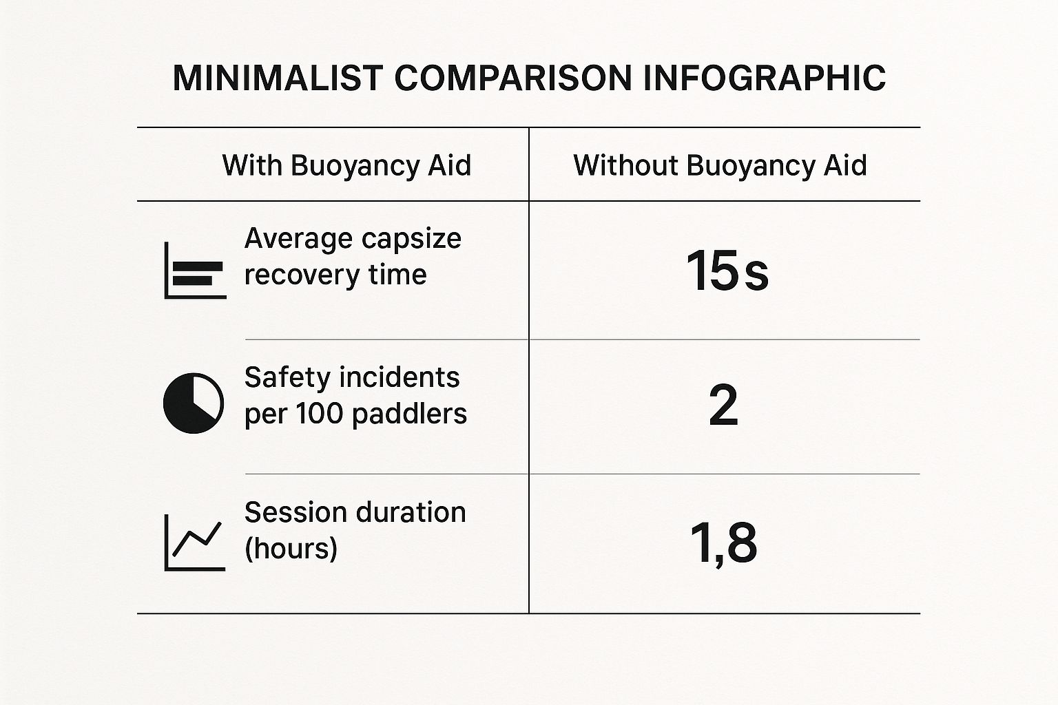 Infographic about buoyancy aid for sup