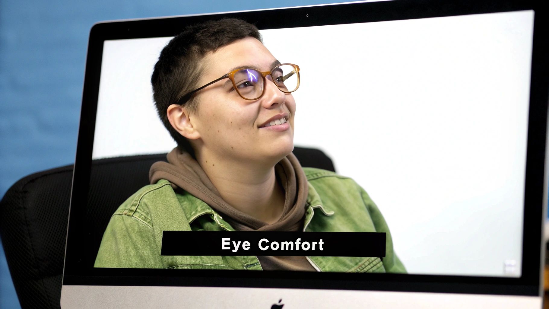 A pair of Element Lux blue light blocking glasses with a stylish frame resting on a book.