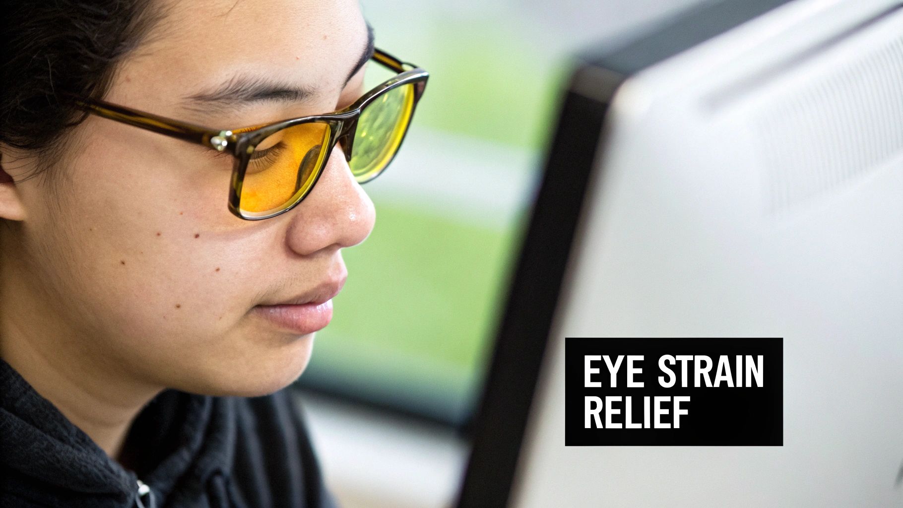 A pair of Element Lux amber lens glasses with a warm, inviting glow, showcasing their protective tint.