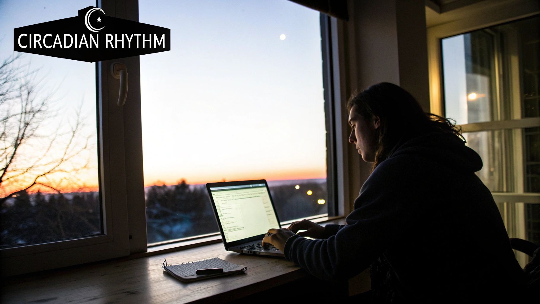 Person wearing Element Lux glasses while looking at a phone screen.