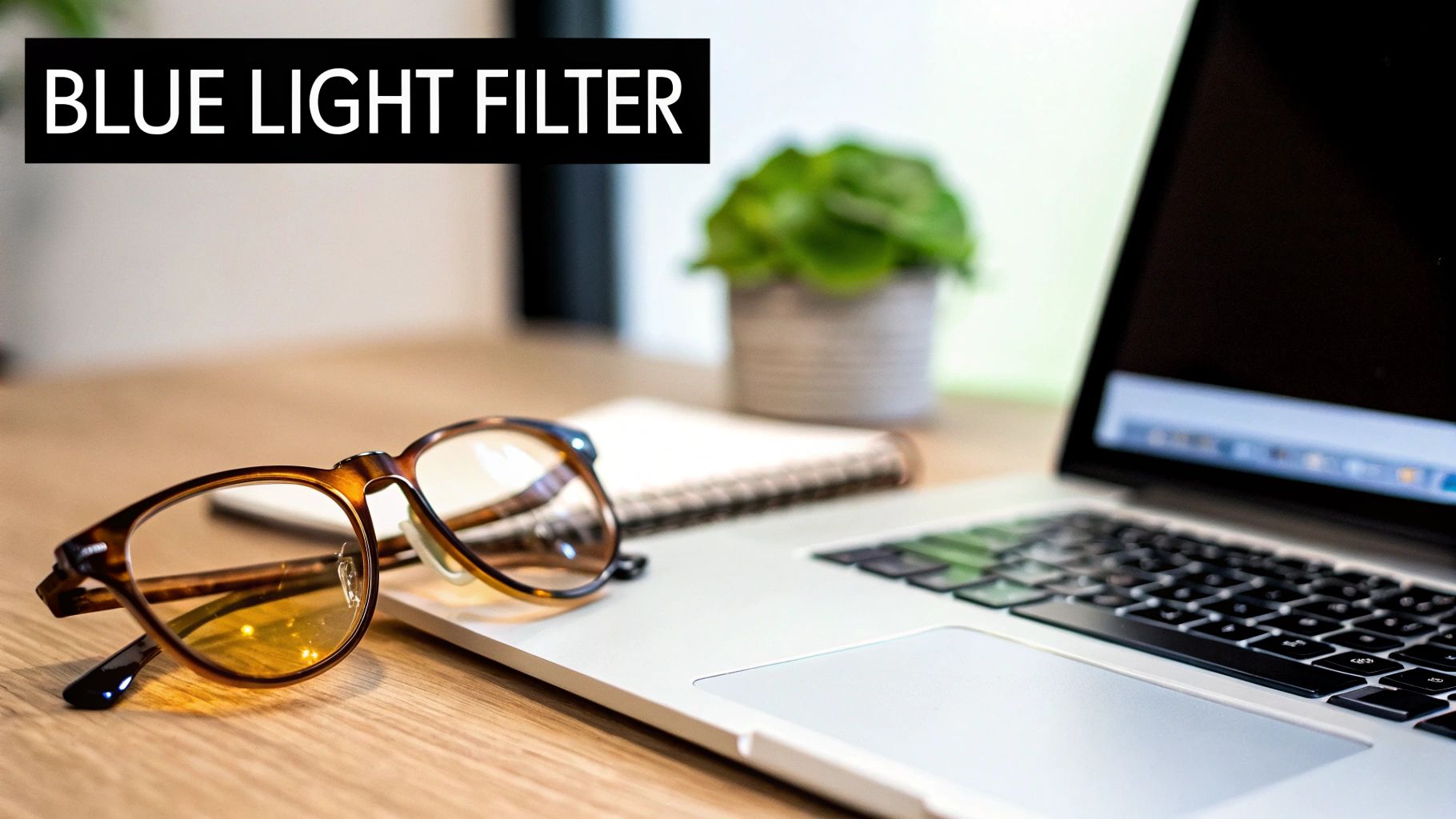 A pair of stylish Element Lux amber lens glasses resting on an open book.