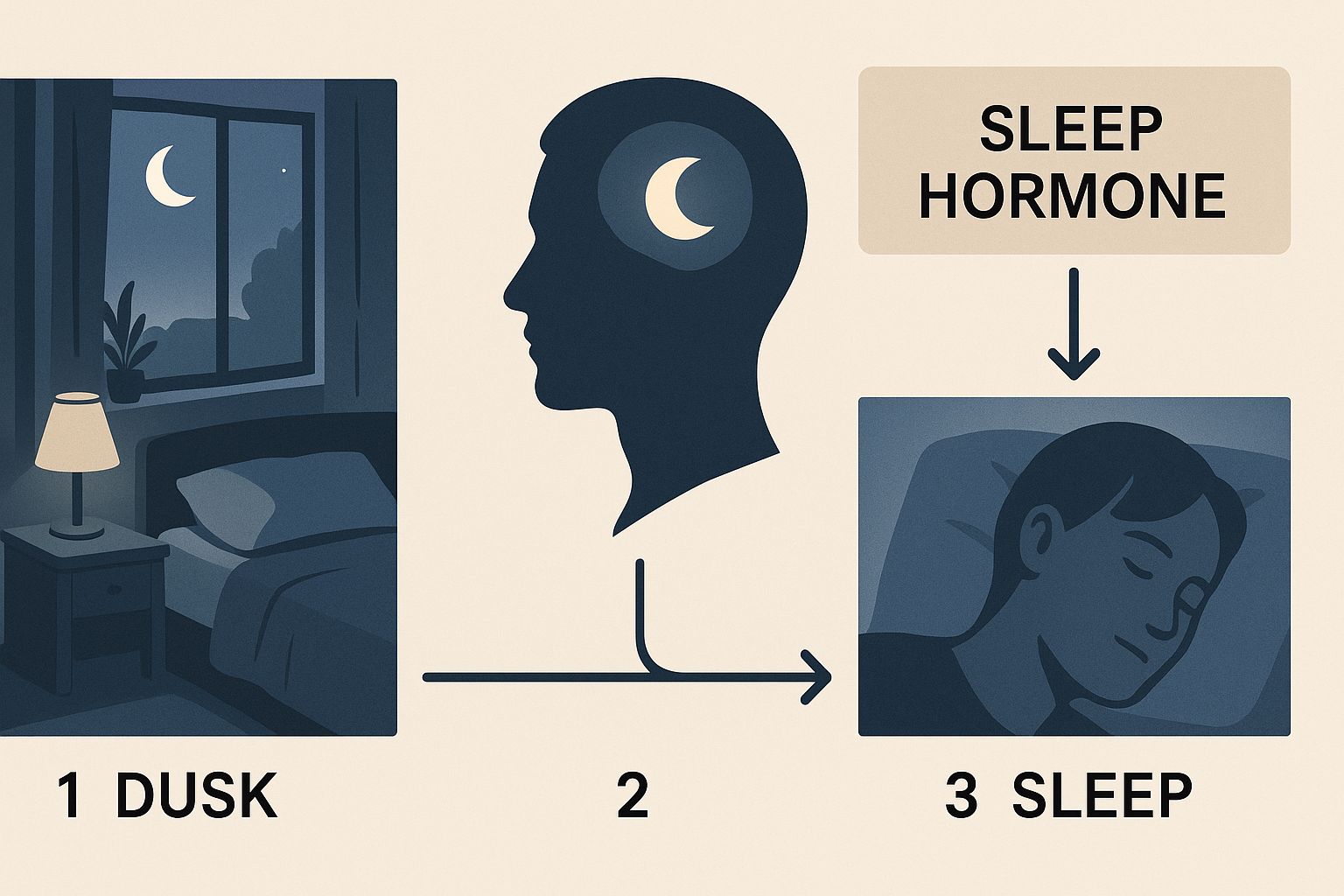 Infographic about how to improve melatonin