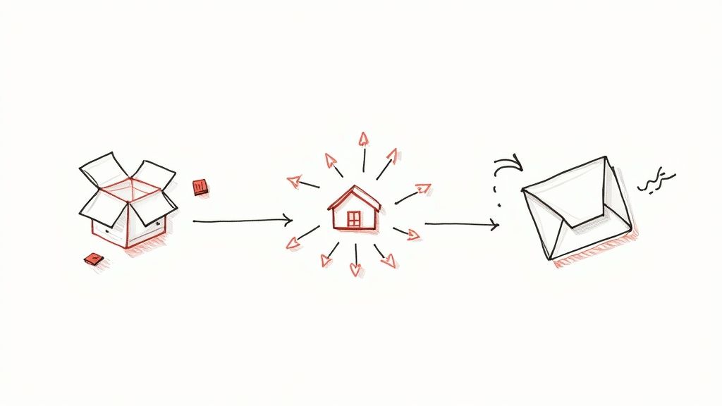 A lightbulb icon next to a rising bar chart, symbolizing a successful growth idea.