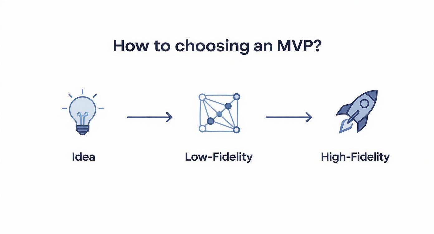 Infographic about how to build a minimum viable product