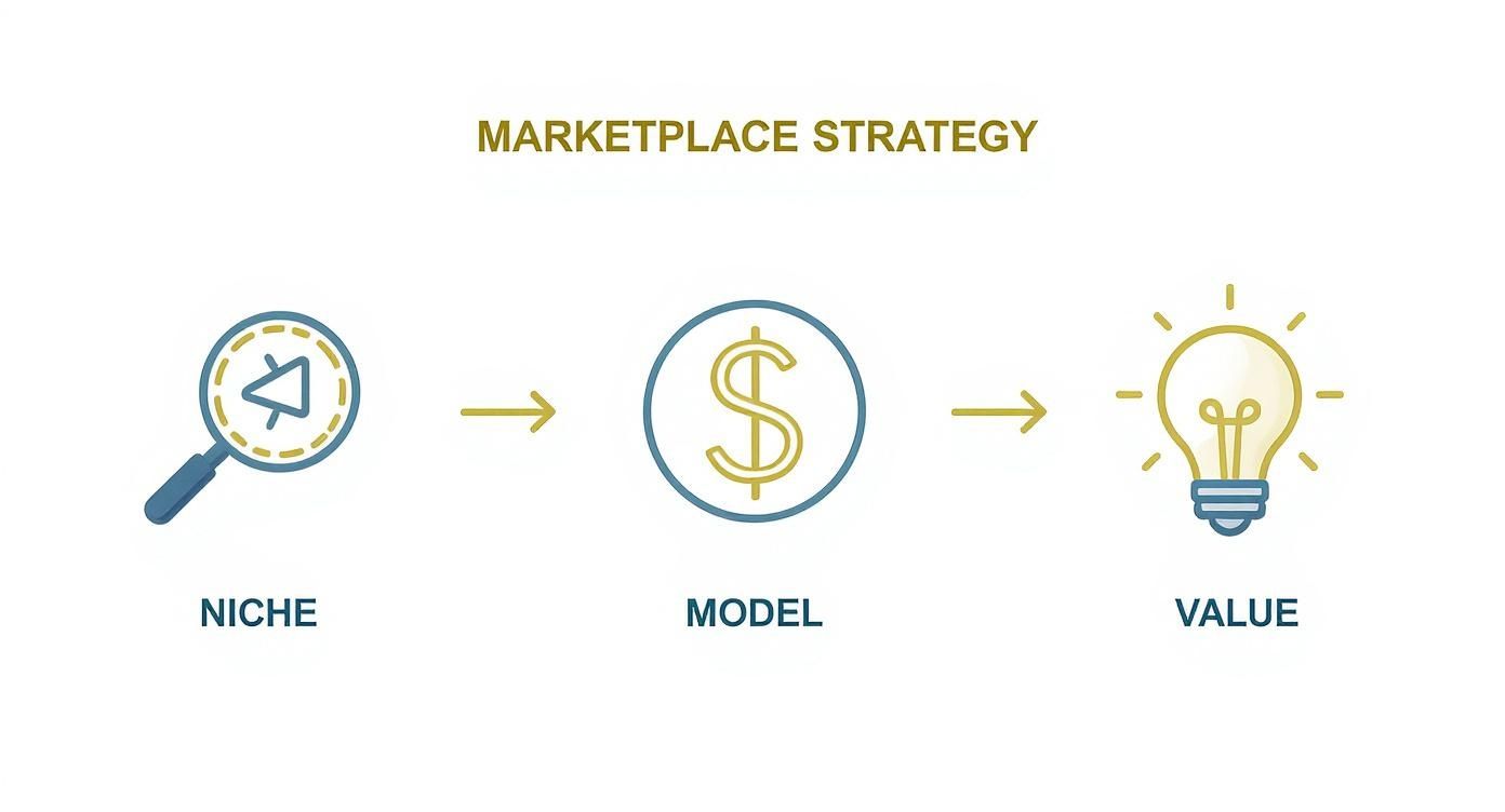 Infographic about how to build a marketplace website