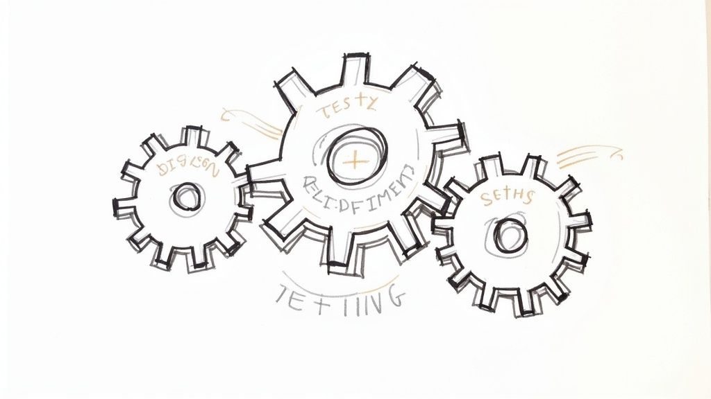 A split screen showing a native app interface on one side and a hybrid app interface on the other, illustrating the visual and performance differences.