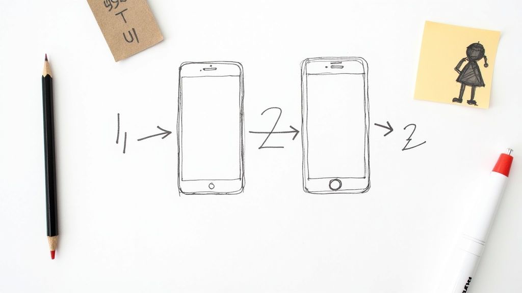 Engineers collaborating on code in front of multiple monitors.