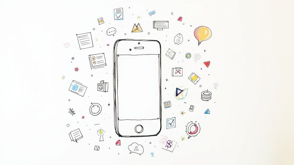 An image showing a team of developers collaborating on a mobile app project, symbolizing the partnership aspect of the services.