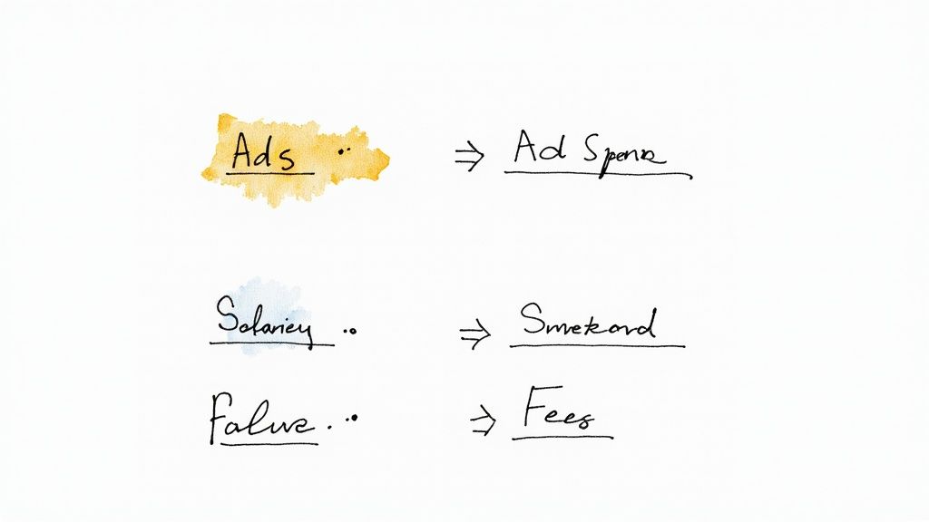A person working on a laptop with financial charts and graphs on the screen, representing the calculation of customer acquisition cost.