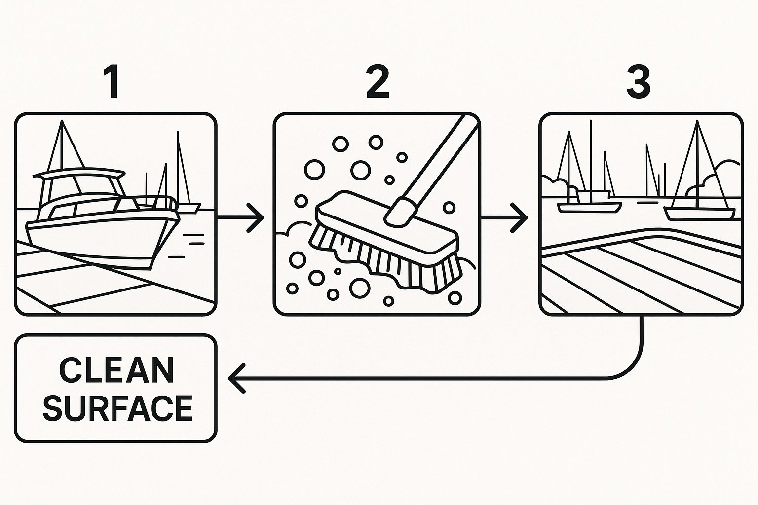 Infographic about how to wax a boat