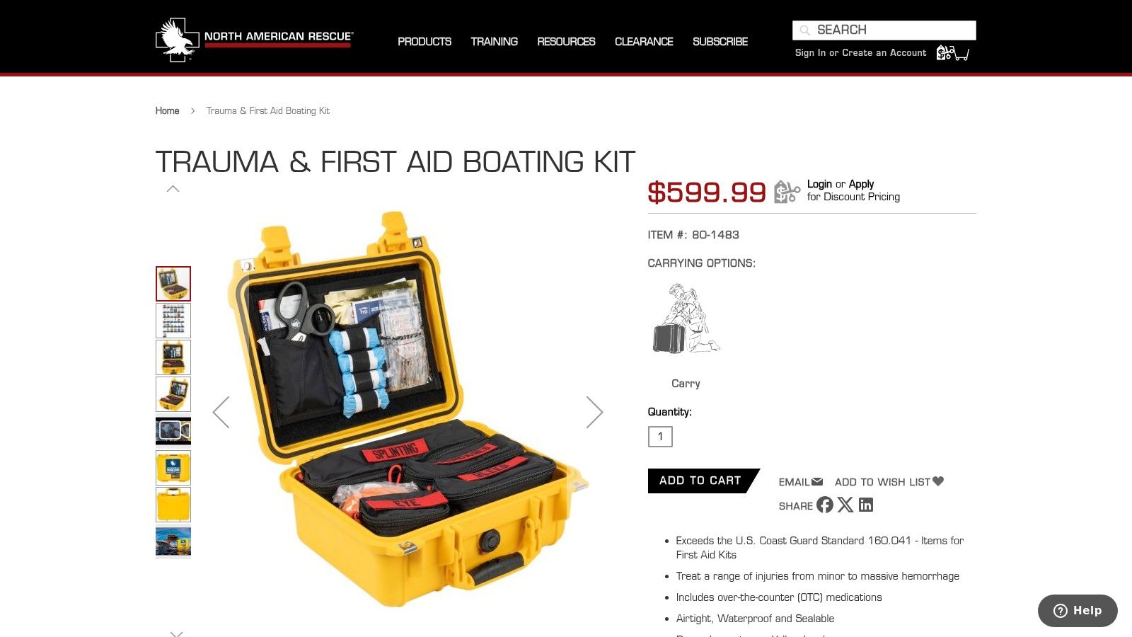 North American Rescue – Trauma & First Aid Boating Kit