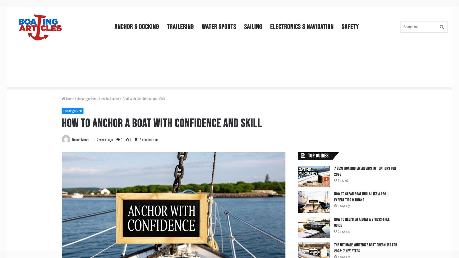 How to Anchor a Boat With Confidence and Skill
