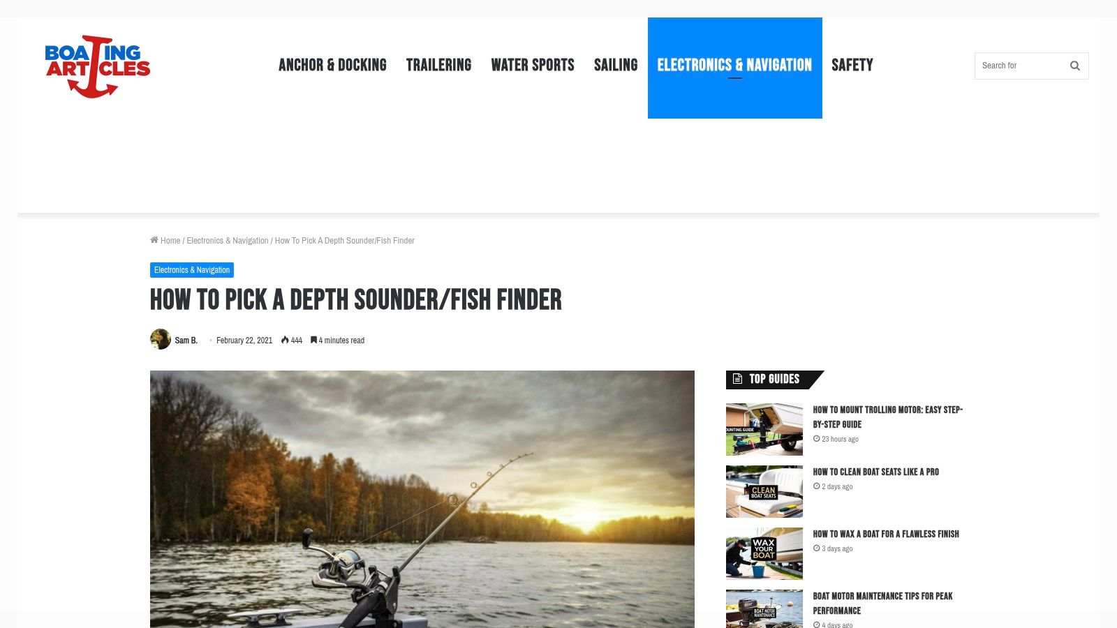 How to Pick a Depth Sounder Fish Finder