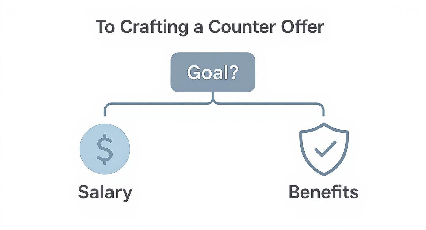 Infographic about countering a job offer