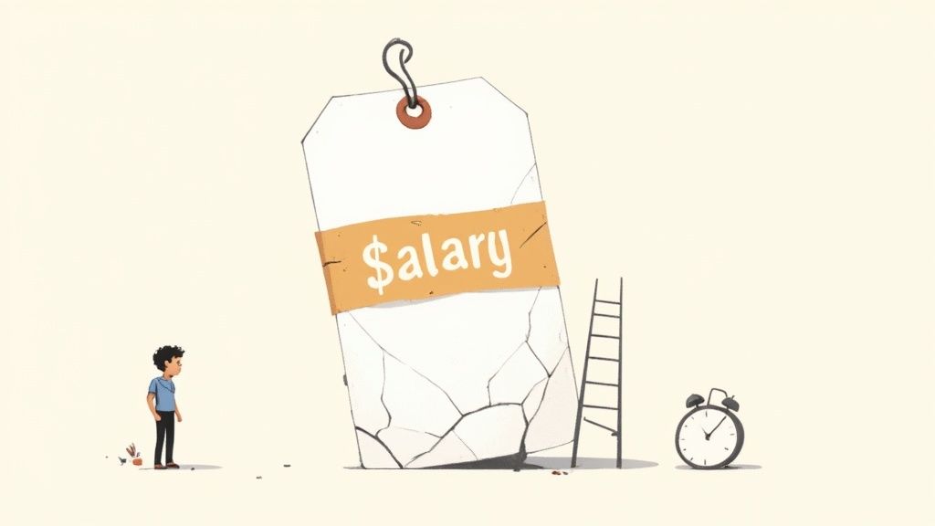 A person observes a cracked