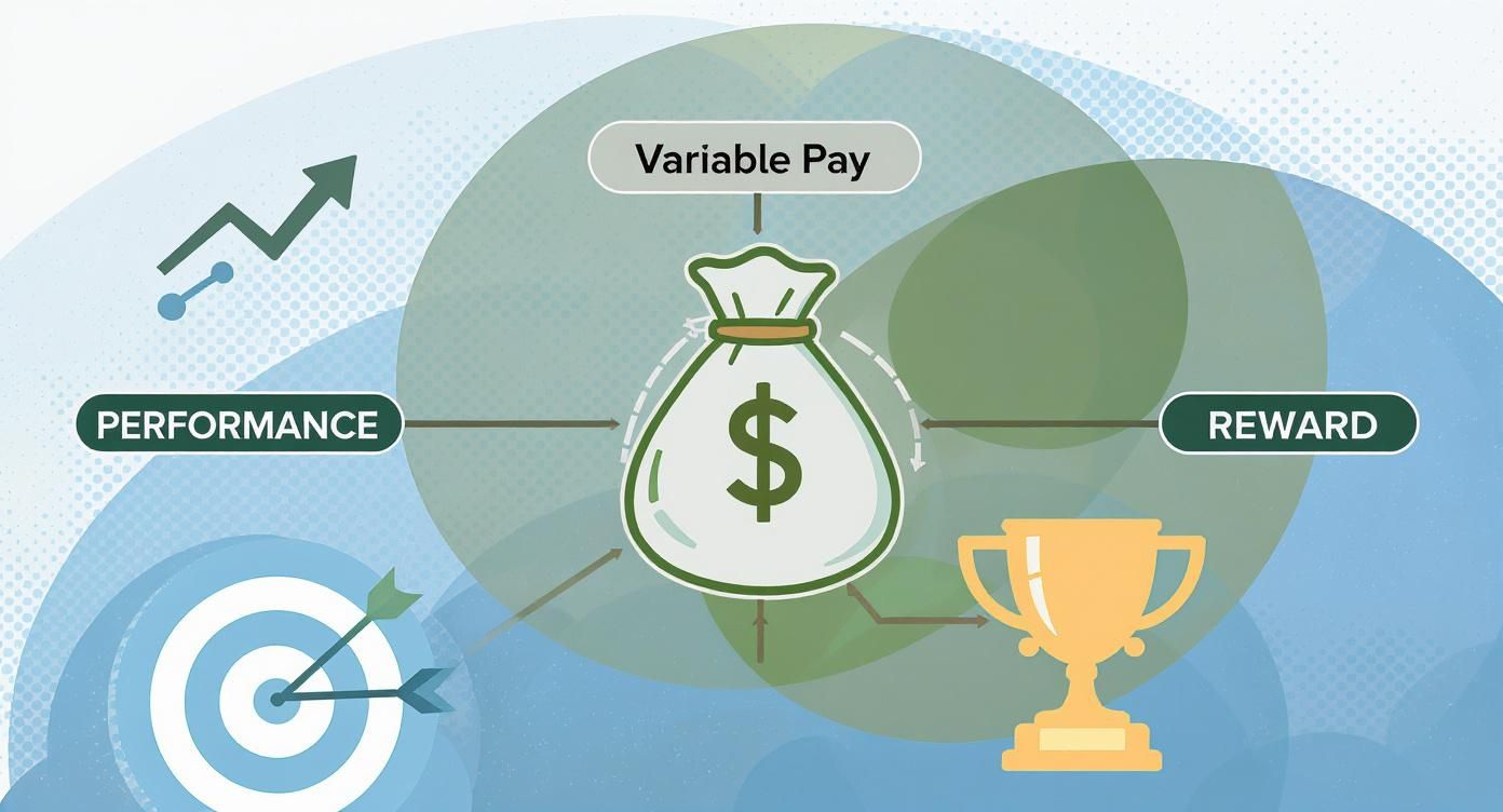 Infographic about what is variable compensation