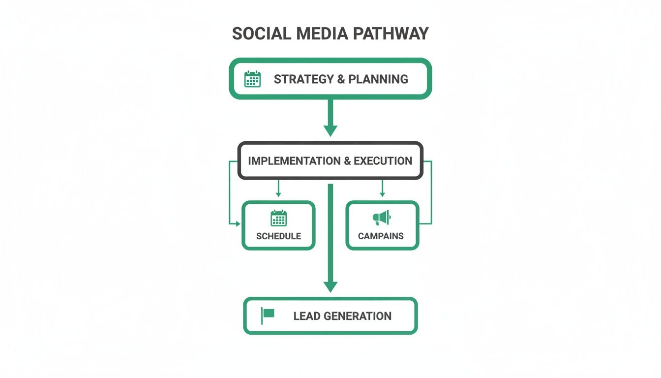 Infographic about social media manager career path