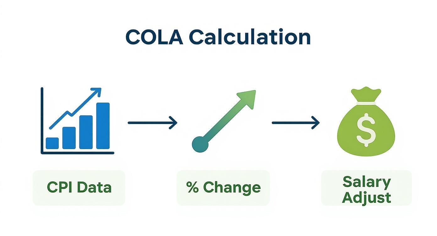 Infographic about what is cost of living adjustment