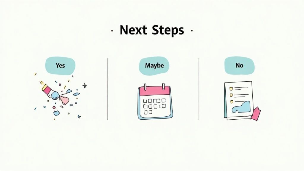 A person at a desk planning their next career steps on a laptop, with a notebook and pen nearby.