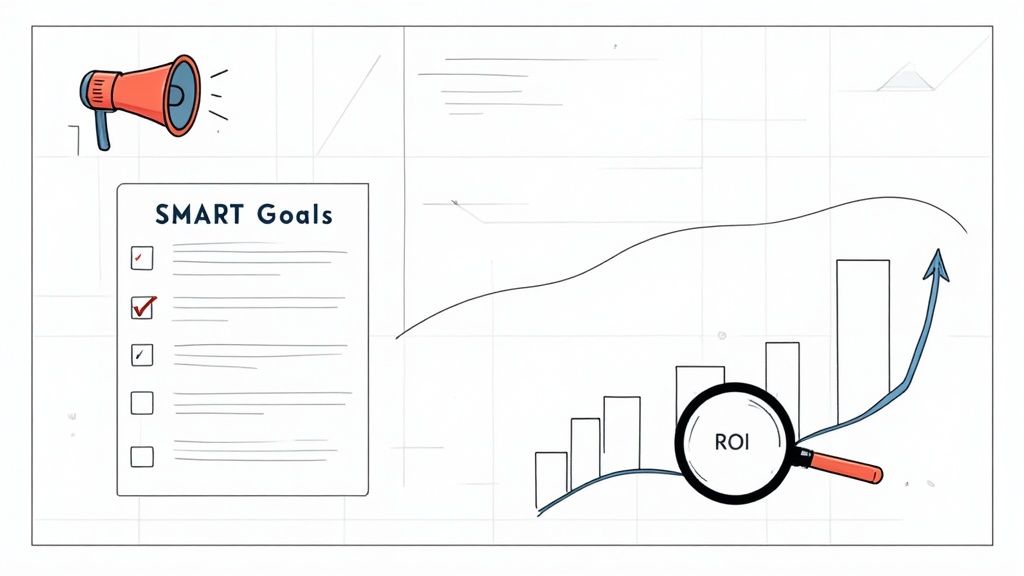 A person sketching a blueprint for a compensation plan