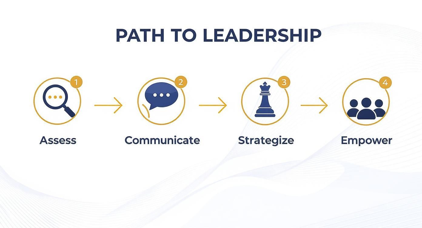 Infographic about how to develop leadership skills