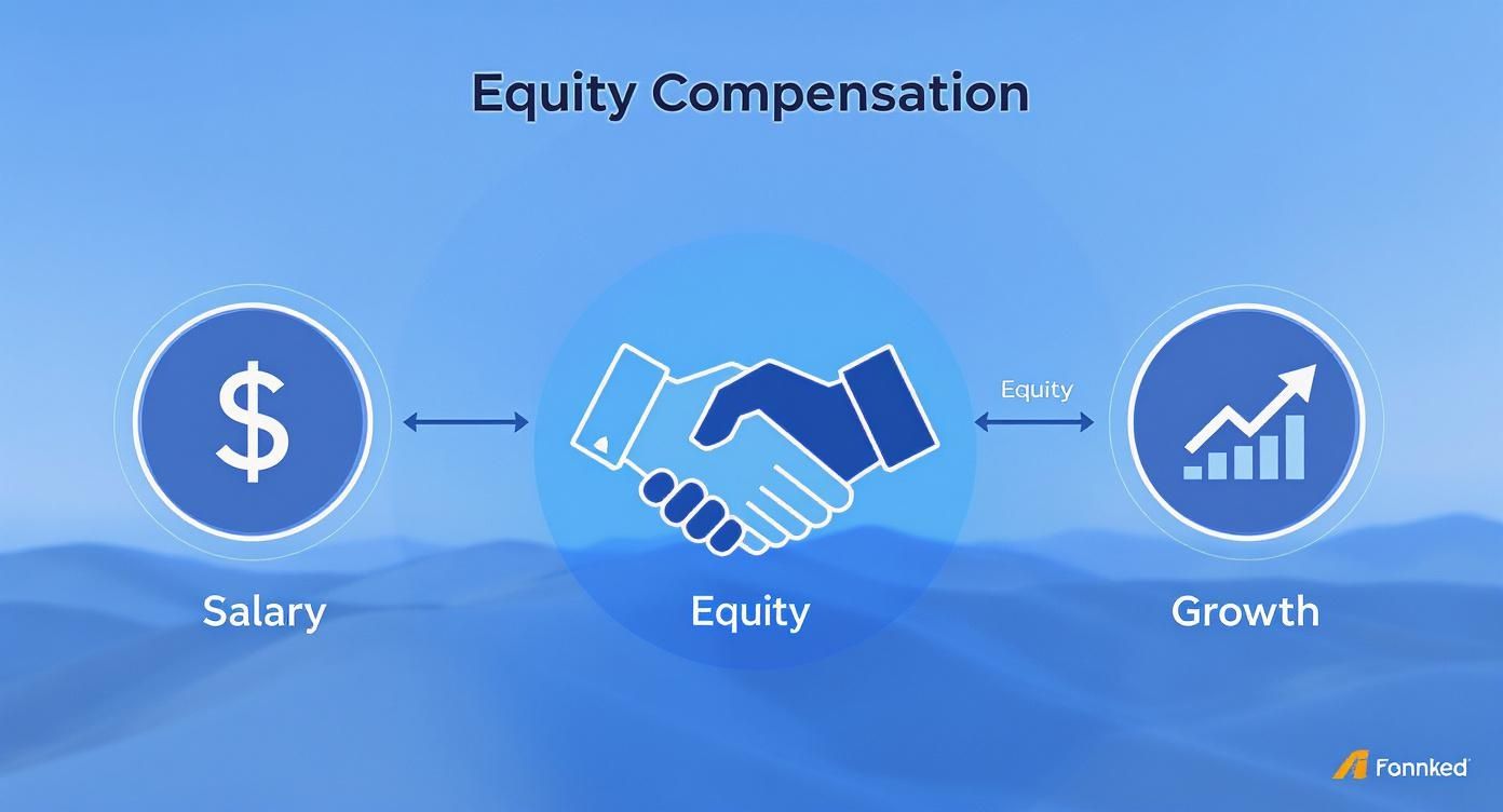 Infographic about what is equity compensation