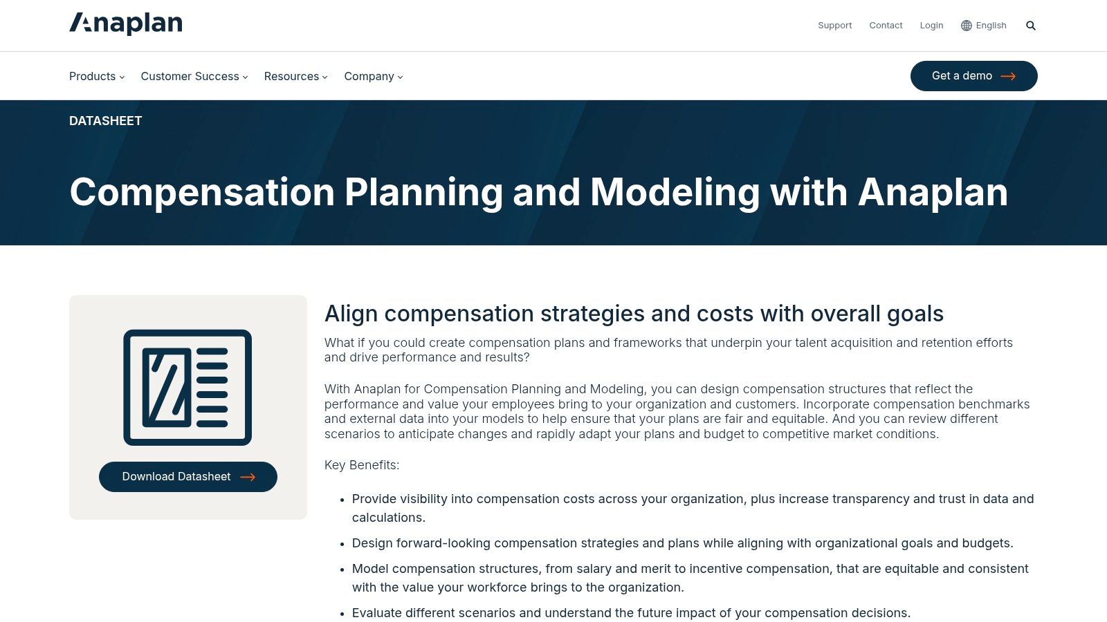 Anaplan – Compensation Planning & Modeling
