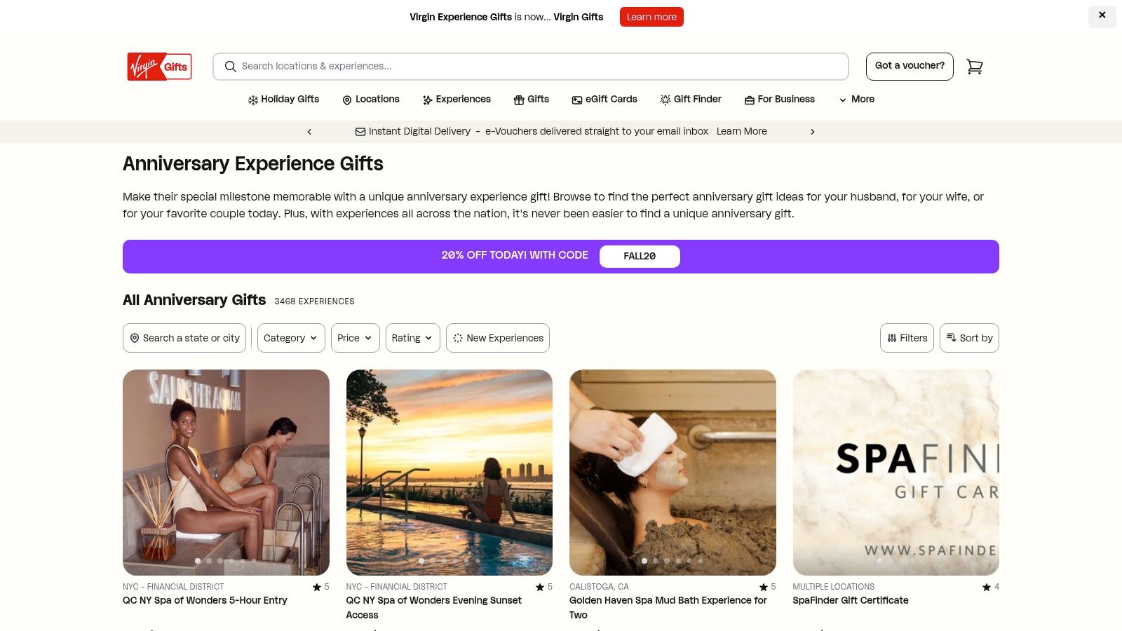 Virgin Experience Gifts