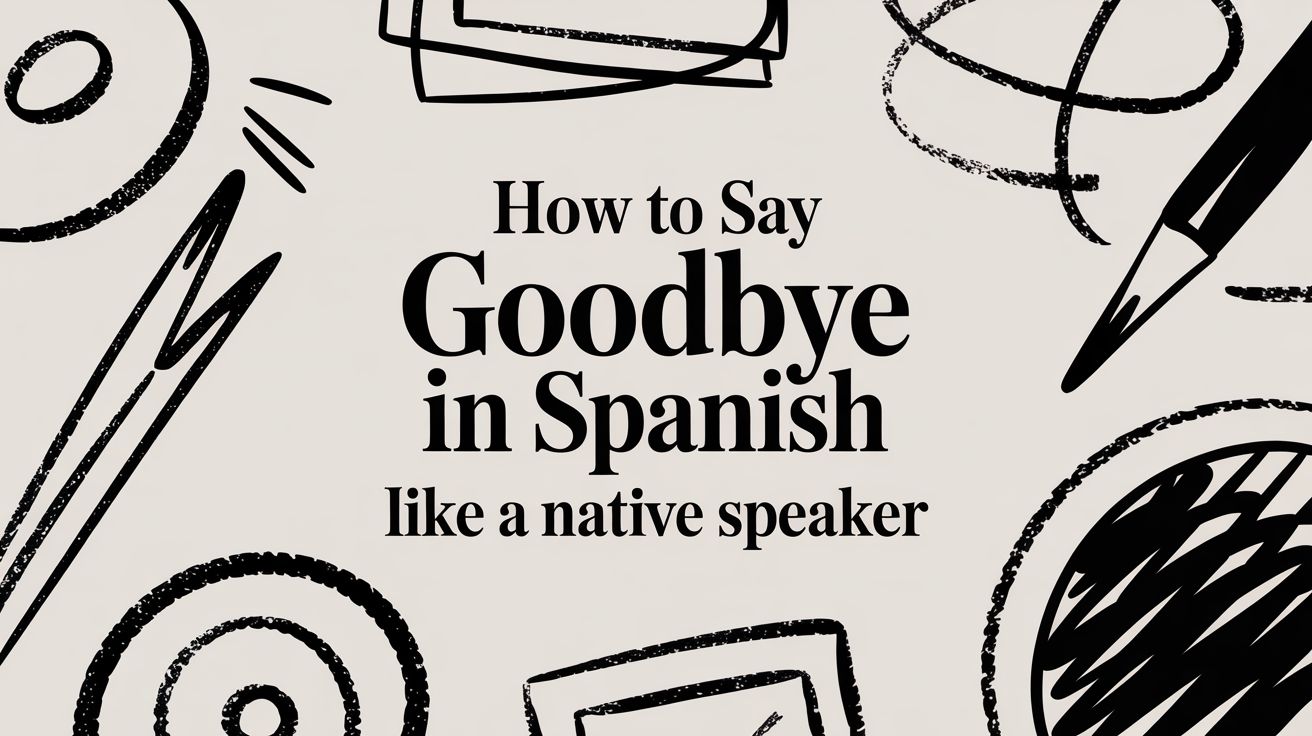 How to Say Goodbye in Spanish Like a Native Speaker