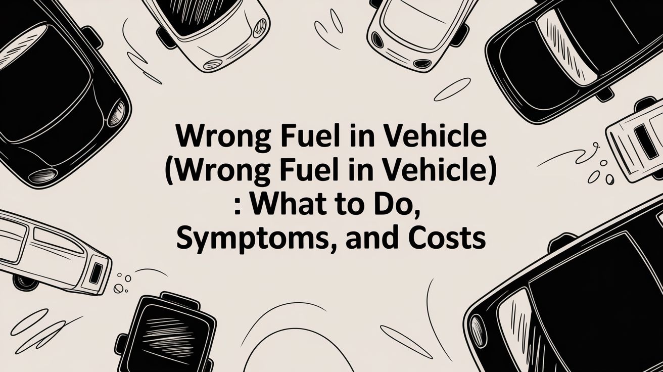 Wrong fuel in vehicle (wrong fuel in vehicle): What to do, symptoms, and costs