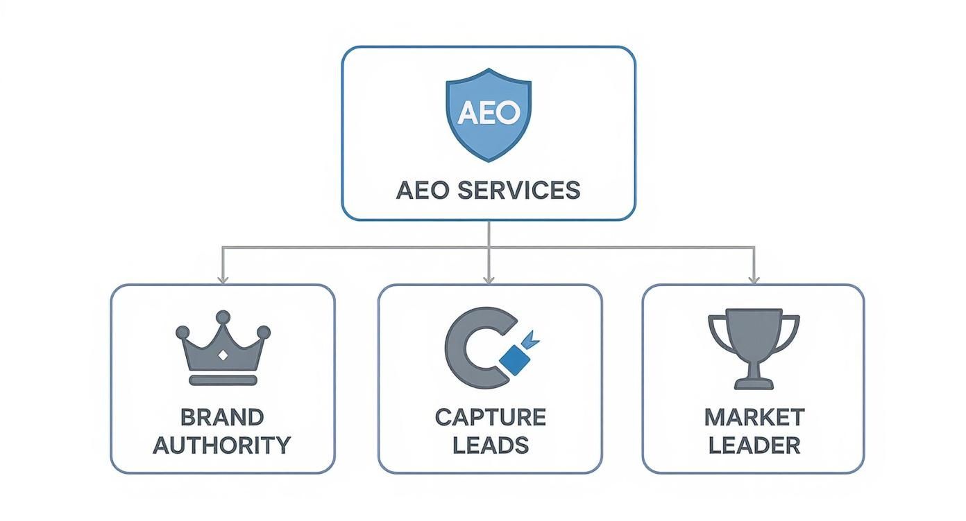 Infographic about answer engine optimization services