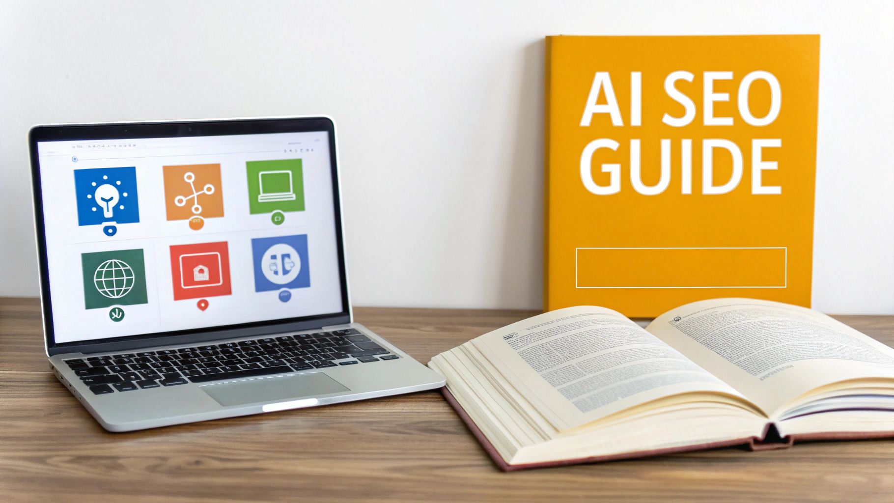 An abstract image showing interconnected nodes and data points, representing the complexity of artificial intelligence in search.
