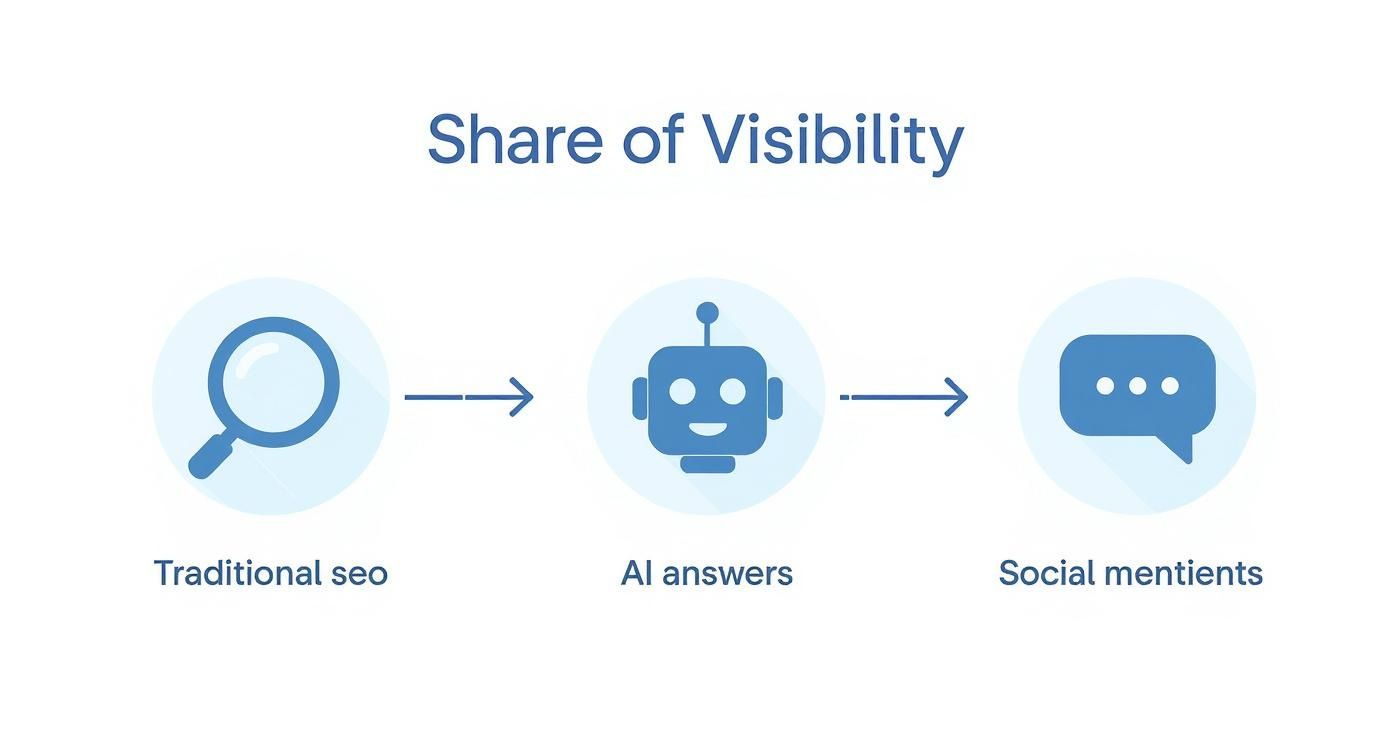 Infographic about share of visibility