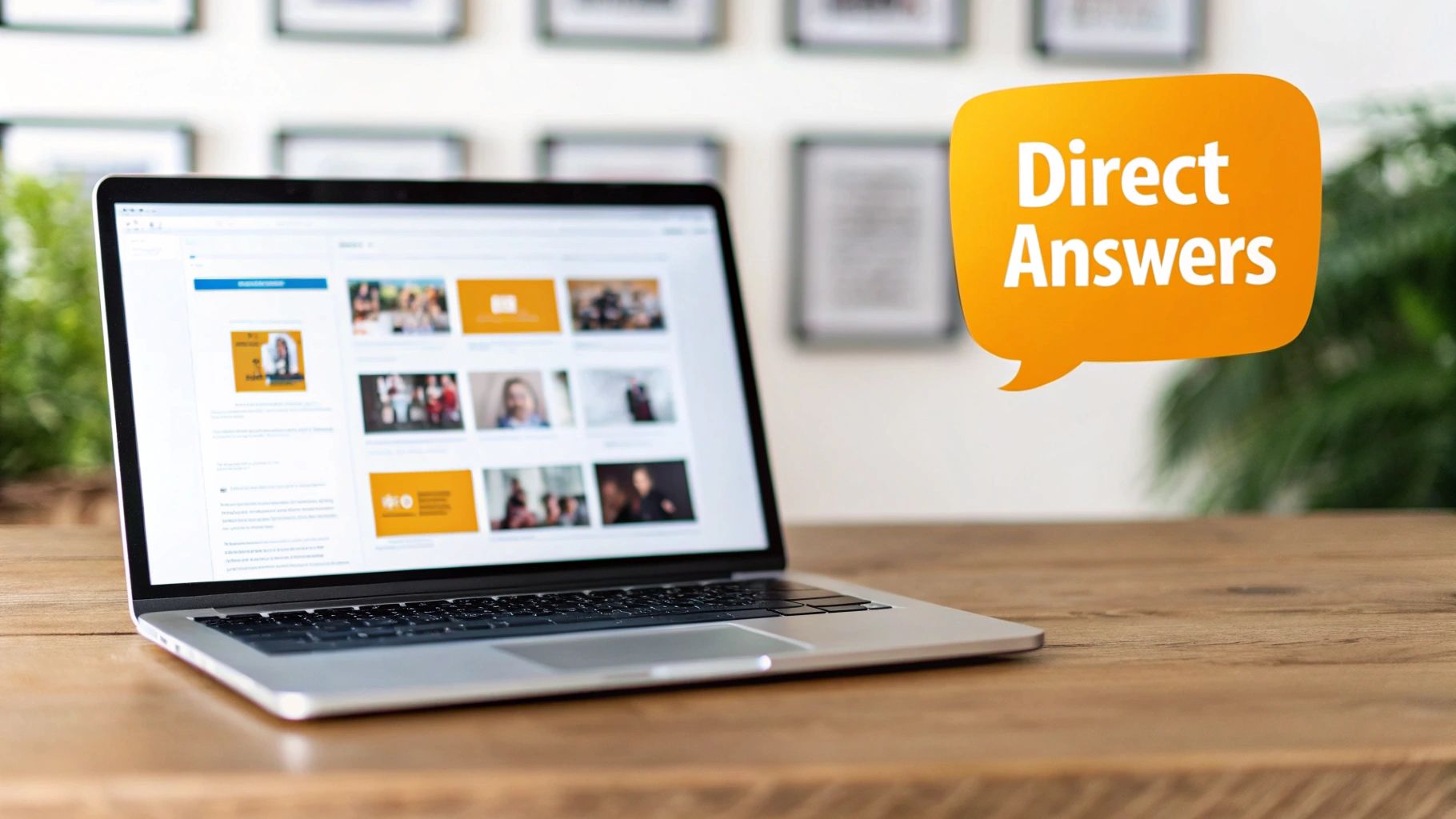 A person interacting with a futuristic AI search interface, representing the shift from traditional search to answer engines.