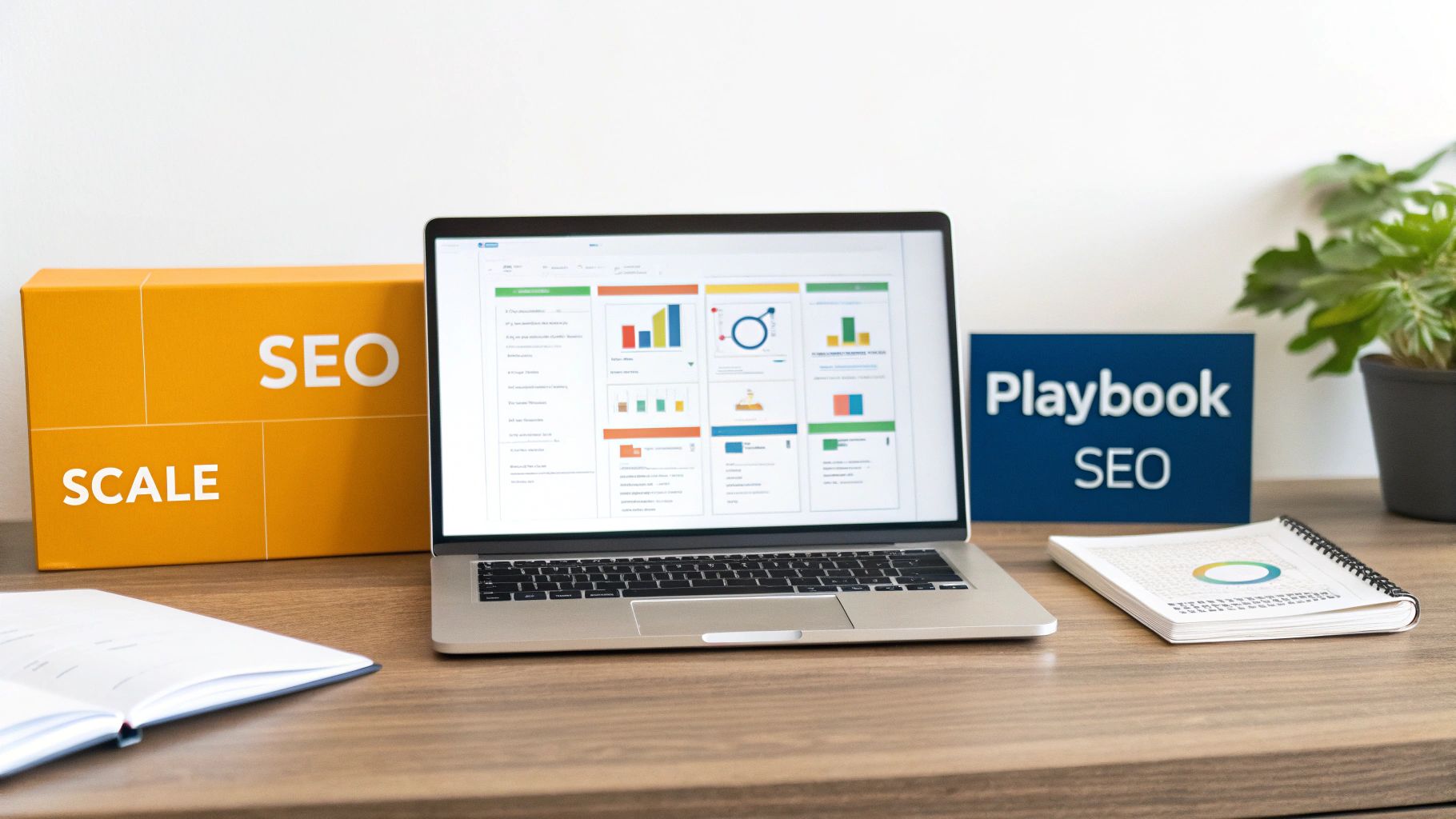 An organized workflow chart showing the process of scaling SEO operations.